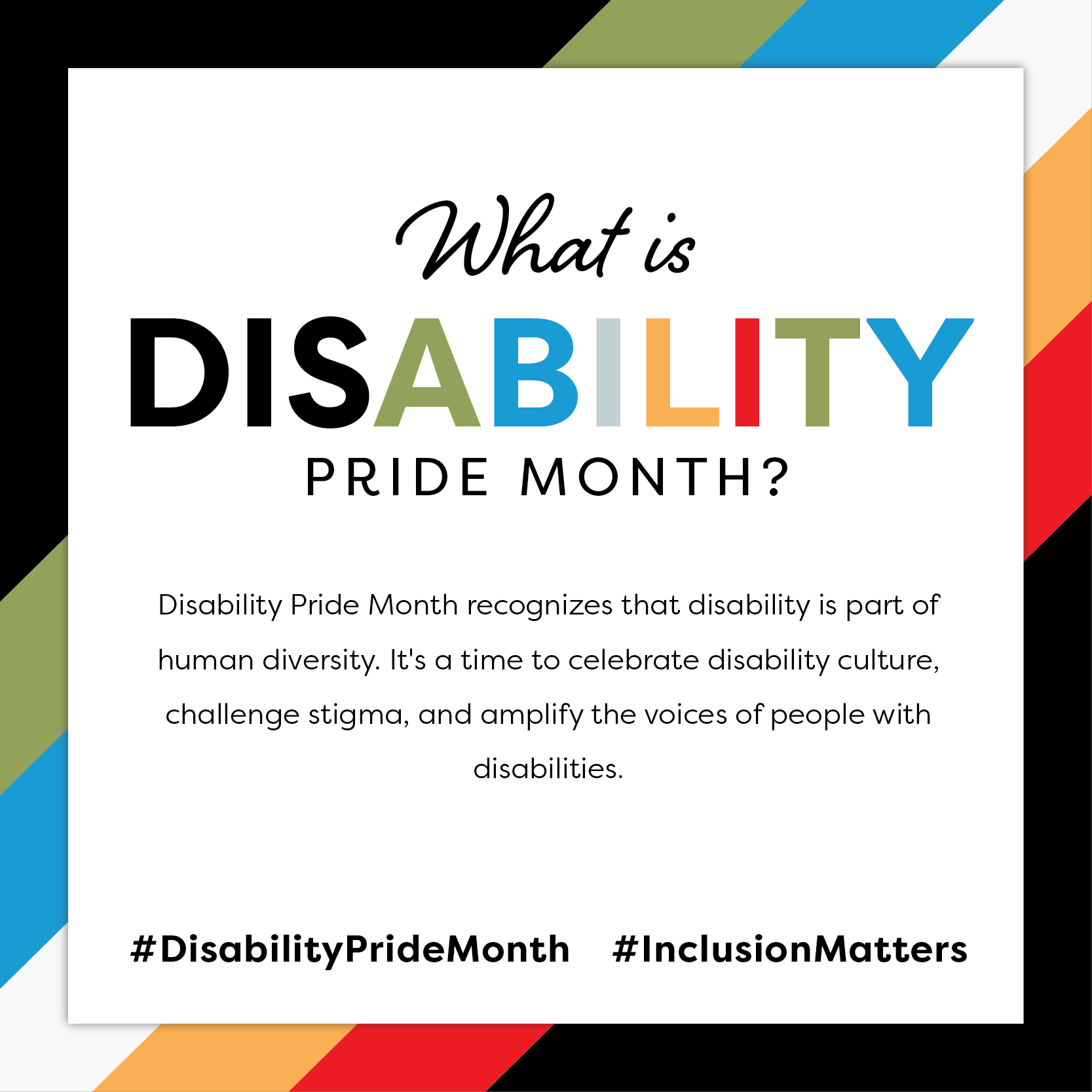 Springbrook Poster Disability Pride Month | Springbrook