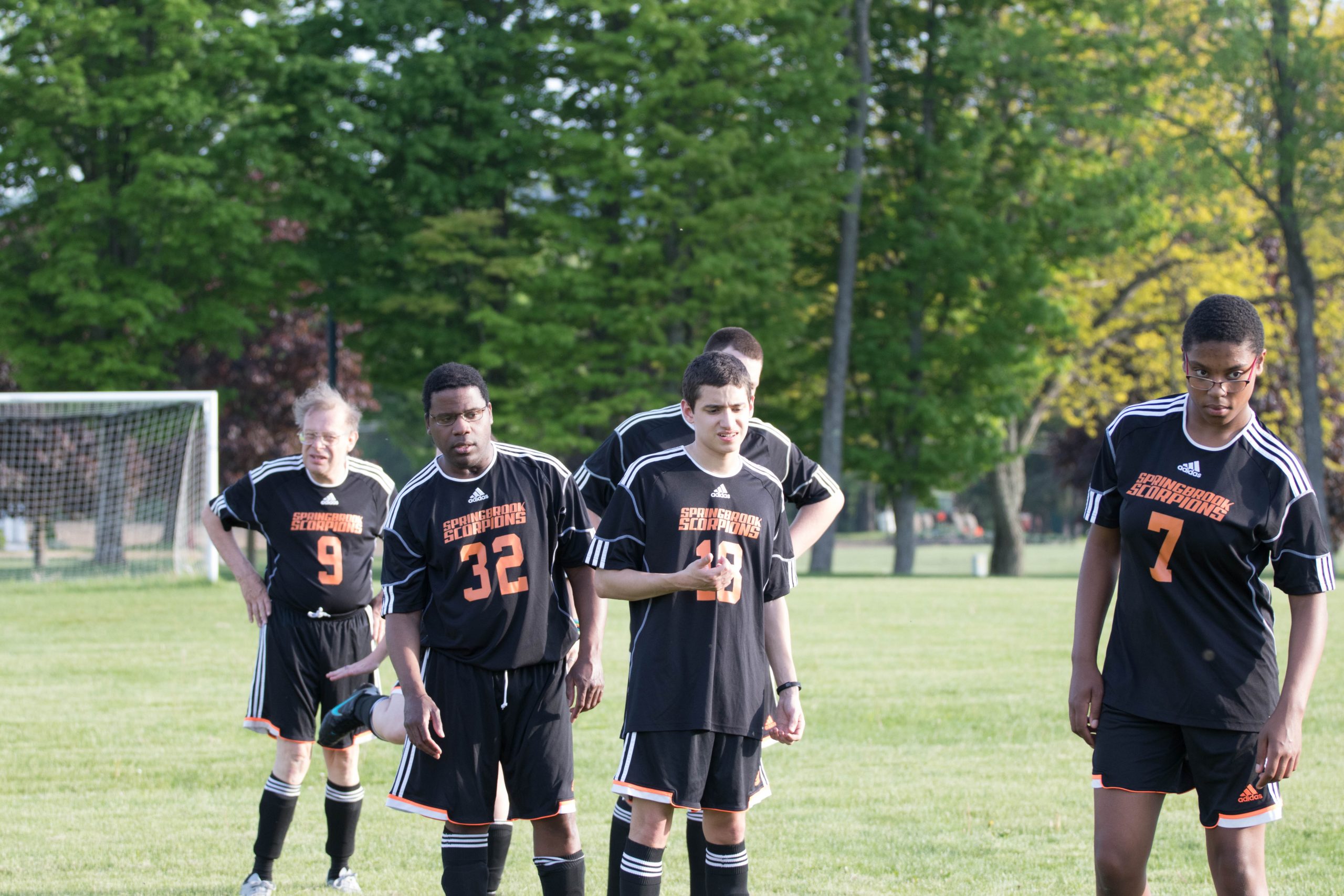 Photo3-3 | Springbrook Edward lines up for a drill with the Scorpions Soccer team